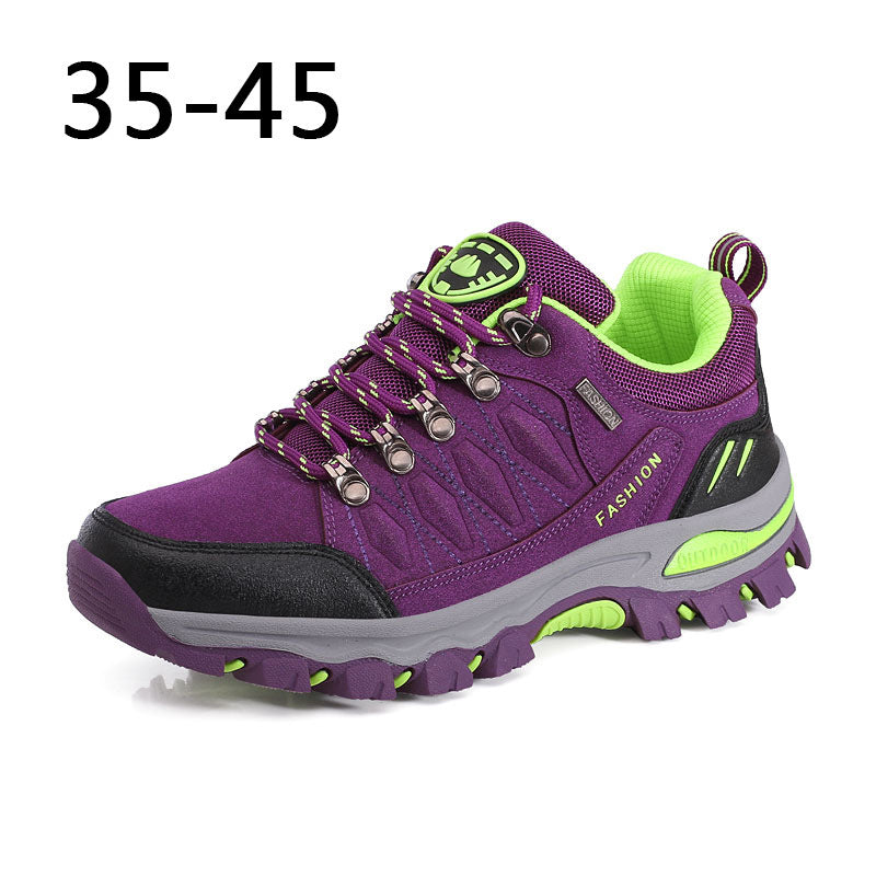 Damen nan atmungsaktiver Low-Cut-Trekkingschuh mit Metallösen, verstärkter Zehenkappe und griffiger Multiterrain-Sohle EB