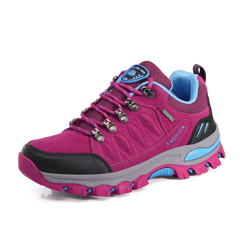 Damen nan atmungsaktiver Low-Cut-Trekkingschuh mit Metallösen, verstärkter Zehenkappe und griffiger Multiterrain-Sohle EB