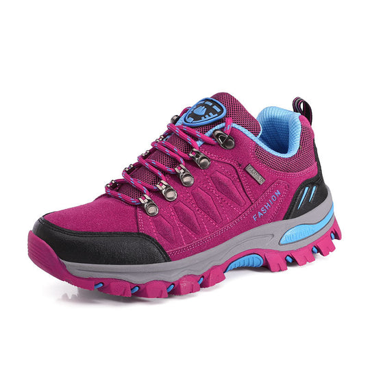 Damen nan atmungsaktiver Low-Cut-Trekkingschuh mit Metallösen, verstärkter Zehenkappe und griffiger Multiterrain-Sohle EB
