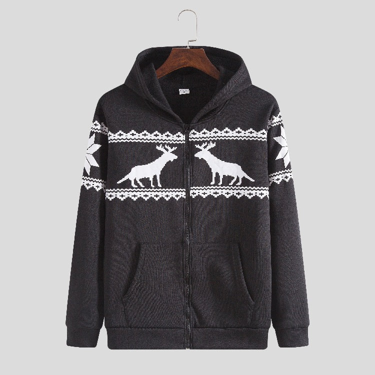 Damen Kapuzenjacke mit tierisch-modernem Design und praktischen Eingrifftaschen EB