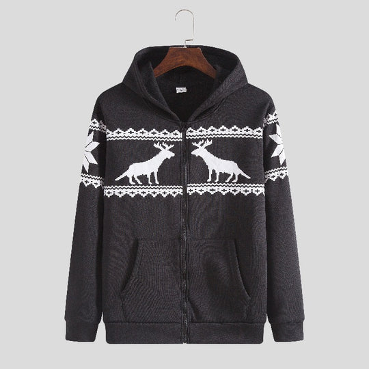 Damen Kapuzenjacke mit tierisch-modernem Design und praktischen Eingrifftaschen EB