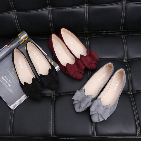 Damen Ballerinas mit eleganter Schleifenapplikation EB