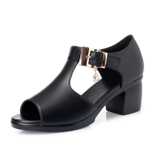 Damen Offene High Heels mit modischem Riemenverschluss und elegantem Design EB