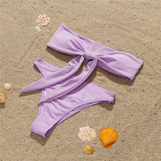 Damen Bandeau-Bikini mit Schleifen-Detail EB