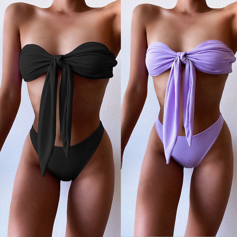 Damen Bandeau-Bikini mit Schleifen-Detail EB