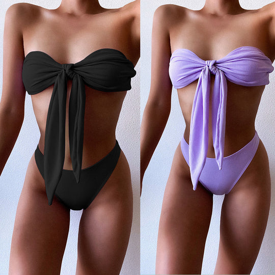 Damen Bandeau-Bikini mit Schleifen-Detail EB