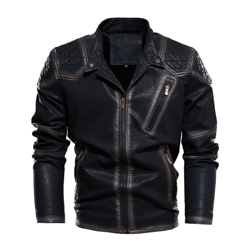 Herren Bikerjacke aus Kunstleder EB