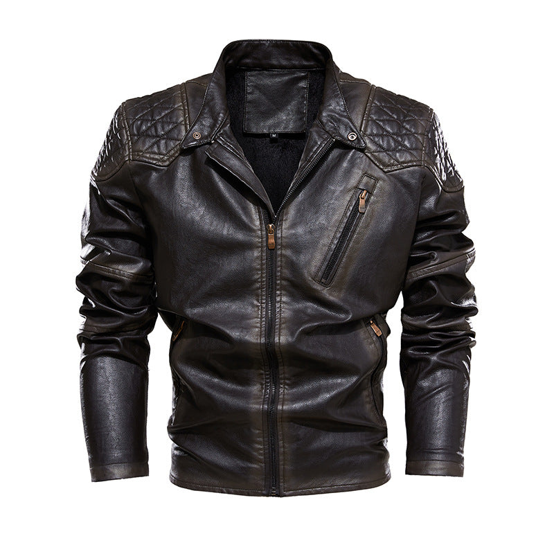 Herren Bikerjacke aus Kunstleder EB