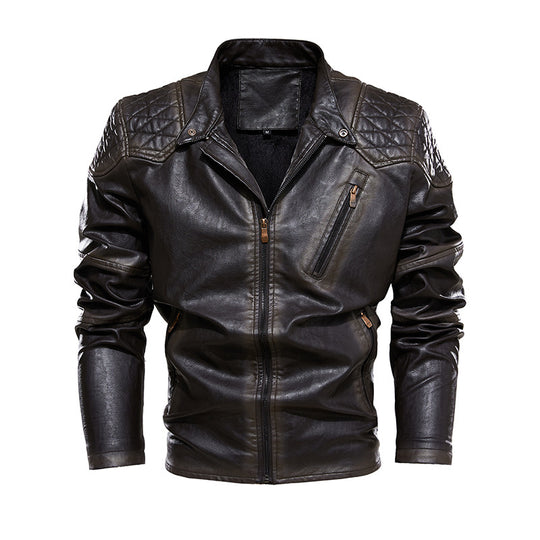 Herren Bikerjacke aus Kunstleder EB