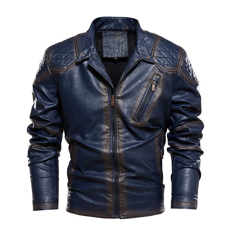 Herren Bikerjacke aus Kunstleder EB