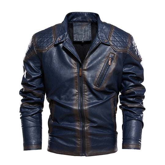Herren Bikerjacke aus Kunstleder EB