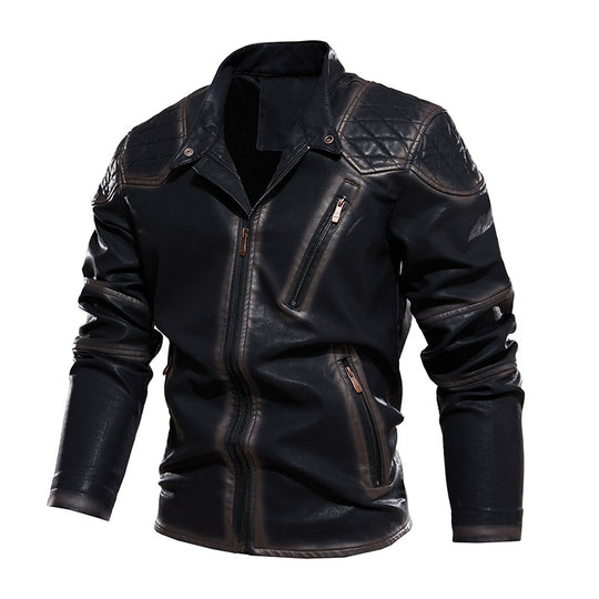 Herren Bikerjacke aus Kunstleder EB