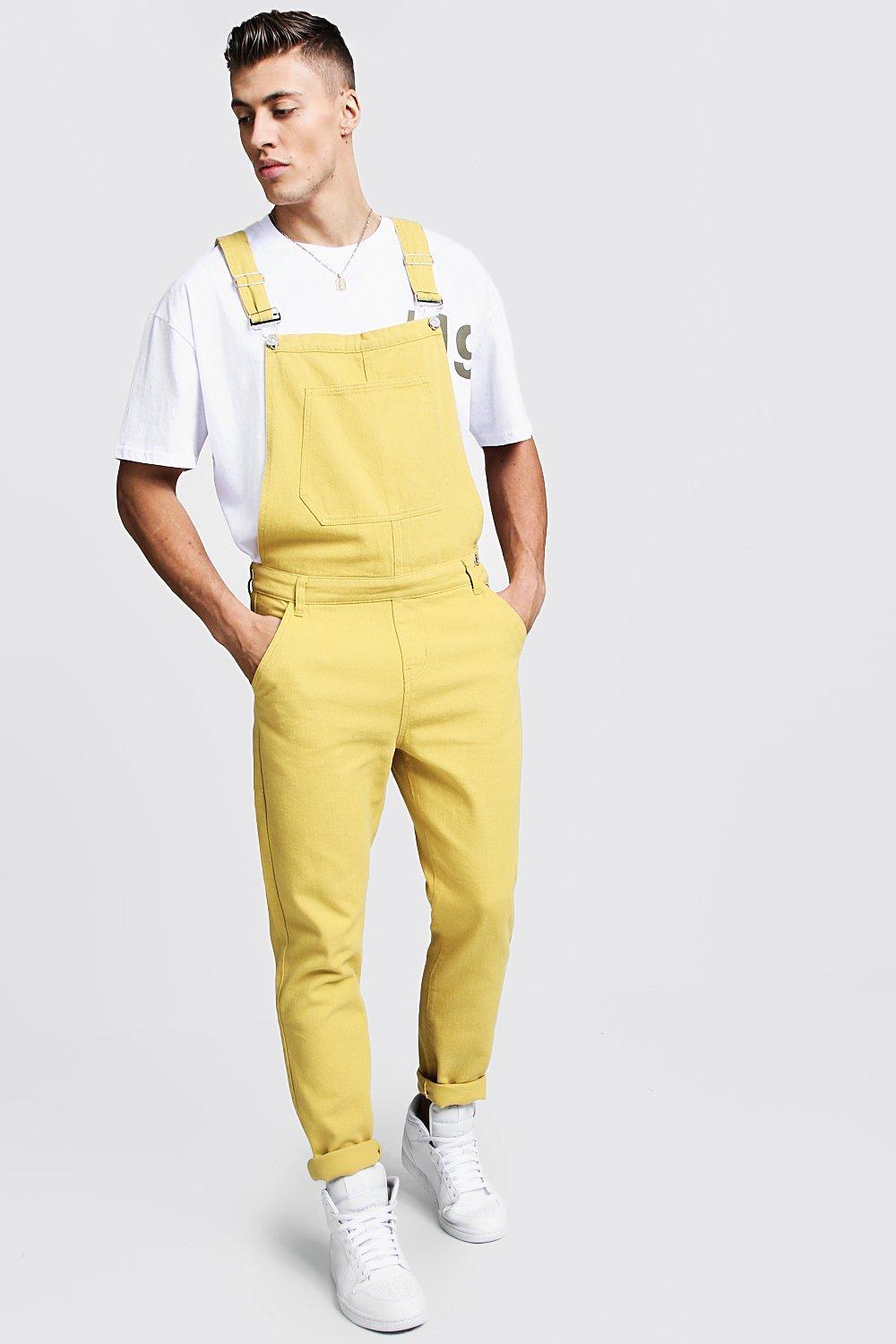 EB Herren Denim-Latzhose mit Taschen und verstellbaren Trägern