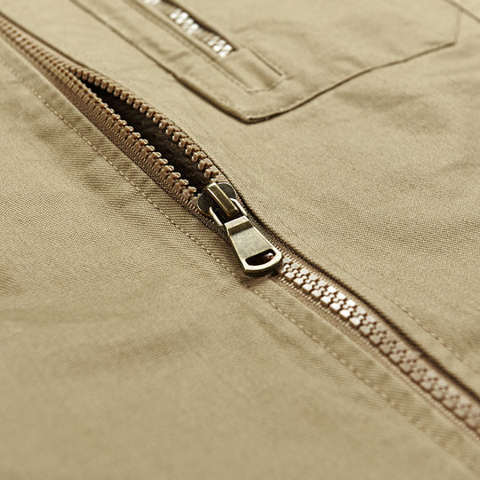 Herren Leichte Outdoor-Utility-Weste mit Mesh‑Futter, Reißverschlusstaschen und Stehkragen EB