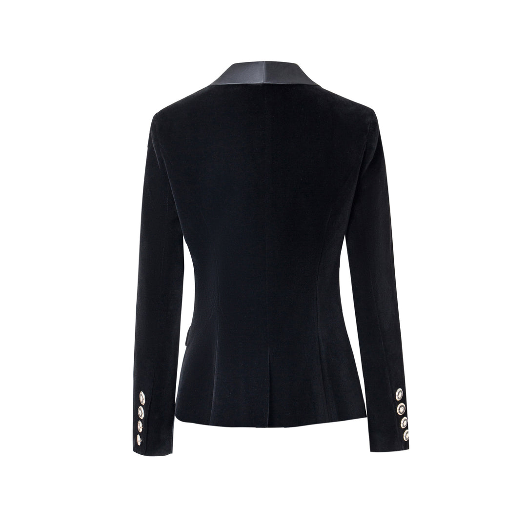 Damen Blazerjacke mit glänzenden Akzenten und strukturiertem Schnitt EB