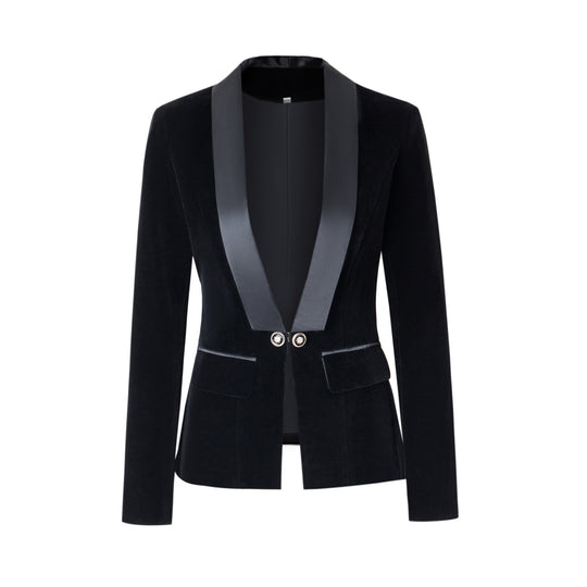 Damen Blazerjacke mit glänzenden Akzenten und strukturiertem Schnitt EB
