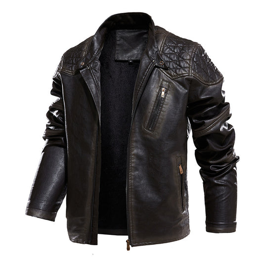 Herren Bikerjacke aus Kunstleder EB