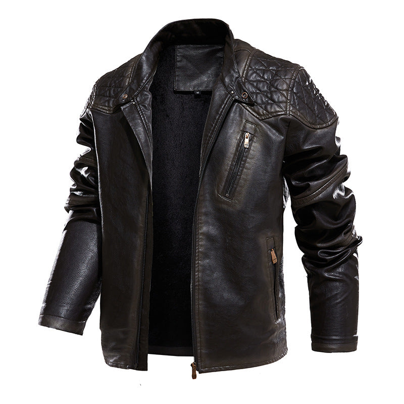 Herren Bikerjacke aus Kunstleder EB