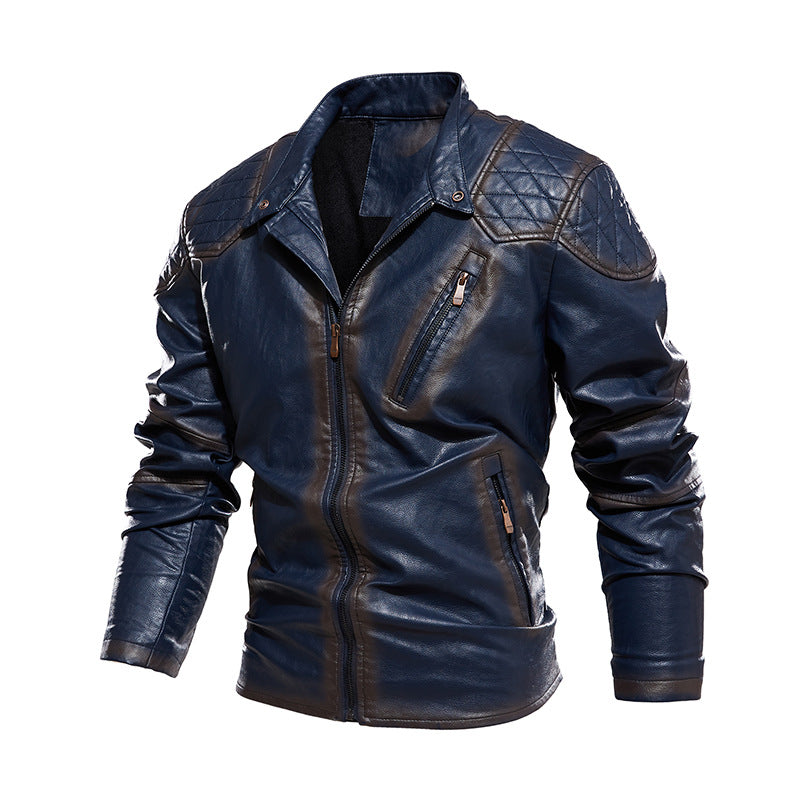 Herren Bikerjacke aus Kunstleder EB