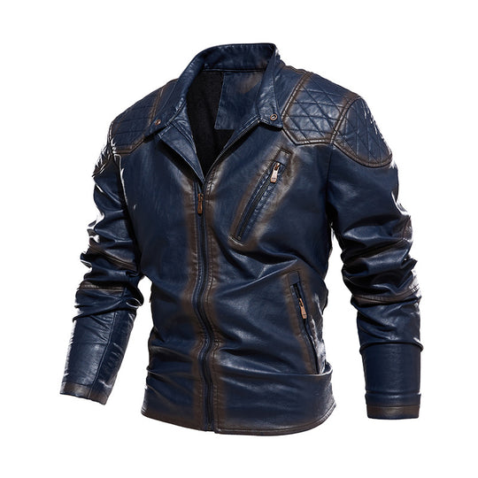 Herren Bikerjacke aus Kunstleder EB