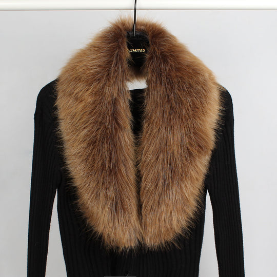 Damen Luxus Kunstfell Schal EB