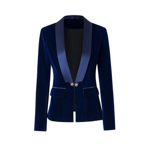Damen Blazerjacke mit glänzenden Akzenten und strukturiertem Schnitt EB