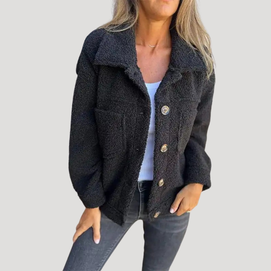 EB | Teddy-Fleecejacke - Modische Sherpa Jacke für Alltag & Freizeit