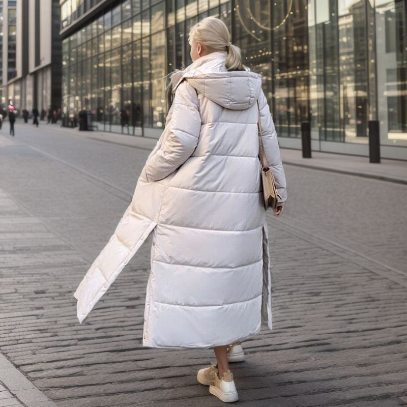 EB | Warme Gefütterte Damen Pufferjacke mit Kapuze