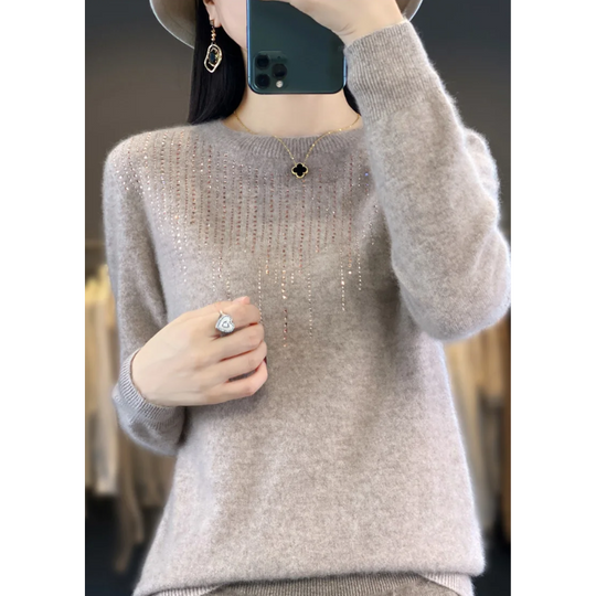 EB | Sweatshirt - Weicher Strickpullover mit funkelnden Details
