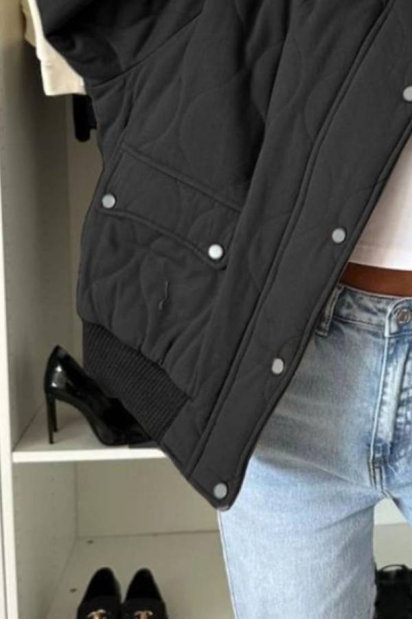 EB | Kragen Snap Down Langarmjacke