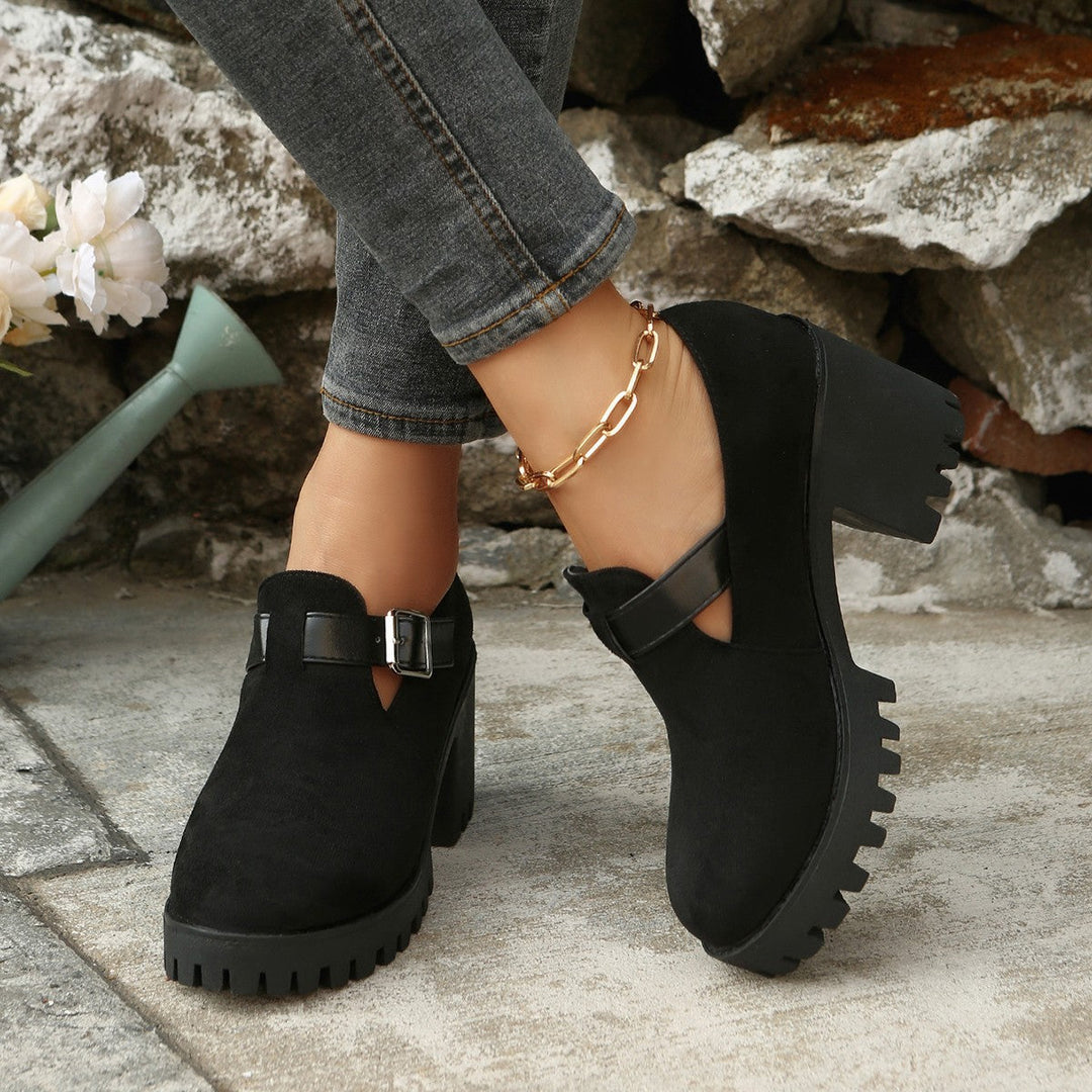 Modische Ankle Boots mit Blockabsatz EB EB