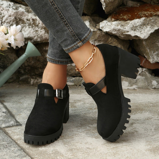 Modische Ankle Boots mit Blockabsatz EB EB