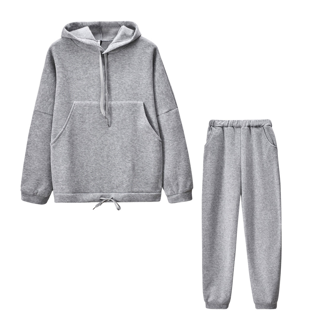 Damen lässiges Set mit Kapuzensweatshirt und bequemen Jogginghosen EB