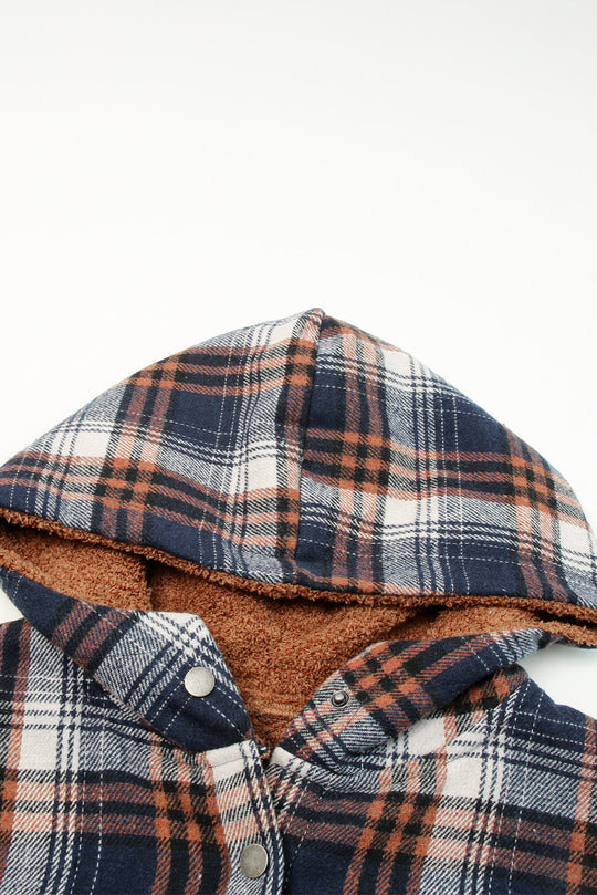 EB | Gepunktete Jacke mit Kapuze Weiches Plüschfutter Perfekt für Kalte Tage