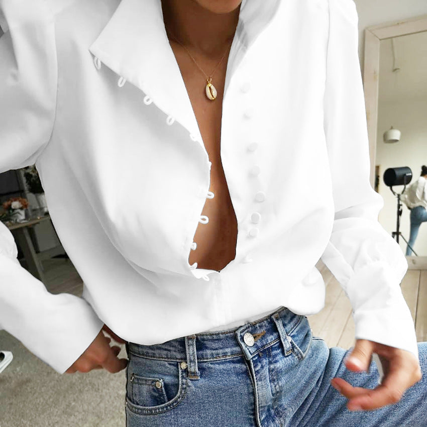 EB | Viktorianisch Inspirierte Bluse mit Hohem Kragen