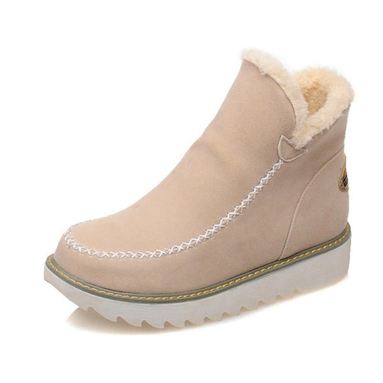 Damen Mokassin Stiefel mit kuscheligem Innenfutter und modischen Akzenten EB