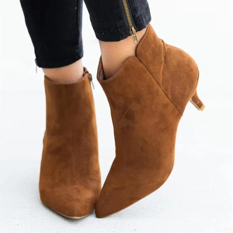 Damen Stiefeletten mit elegantem Pfennigabsatz und moderner Ankle-Optik EB