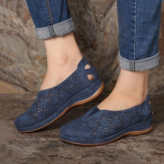 Damen bequeme Clogs mit modischem Perforationsdesign und ergonomischer Fußbettung EB
