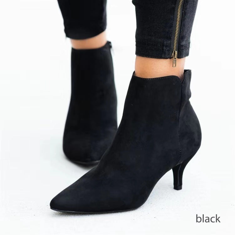 Damen Stiefeletten mit elegantem Pfennigabsatz und moderner Ankle-Optik EB