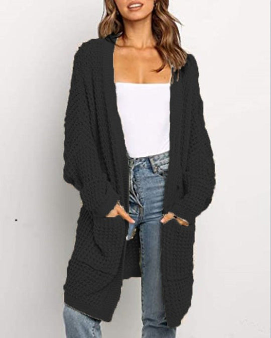 Damen Großer Strickcardigan mit weitem Schnitt und tiefen Taschen EB
