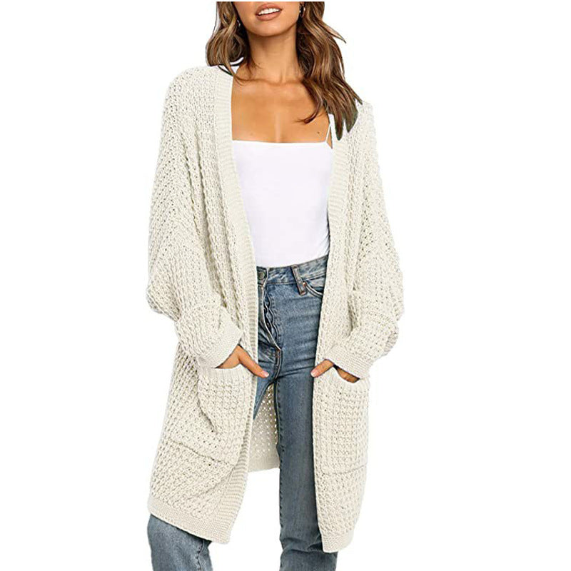 Damen Grobstrickjacke mit tiefen Taschen und lässiger Passform EB