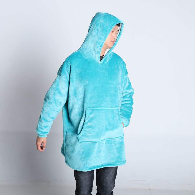 Damen Großer Kapuzenpullover mit kuscheligem Fleece und praktischen Taschen EB