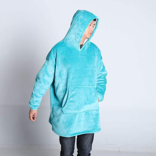 Damen Großer Kapuzenpullover mit kuscheligem Fleece und praktischen Taschen EB