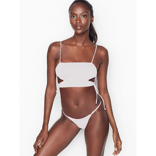 Damen Crop-Bikini-Set mit modernem Cut-Out und verstellbaren Trägern EB