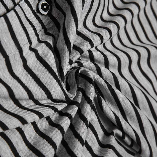 Herren Langarm Schlafanzugset mit komfortablem Knopfdesign EB