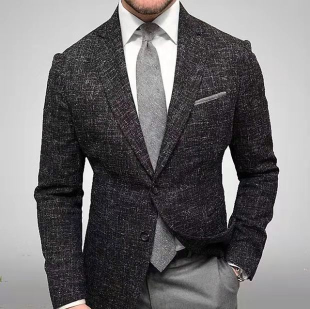 Herren eleganter, maßgeschneiderter Anzugblazer EB