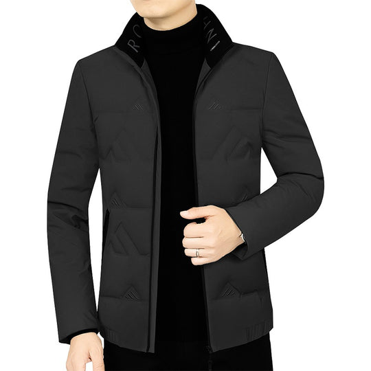 Herren Wattierte Stehkragenjacke mit geometrischer Steppung EB