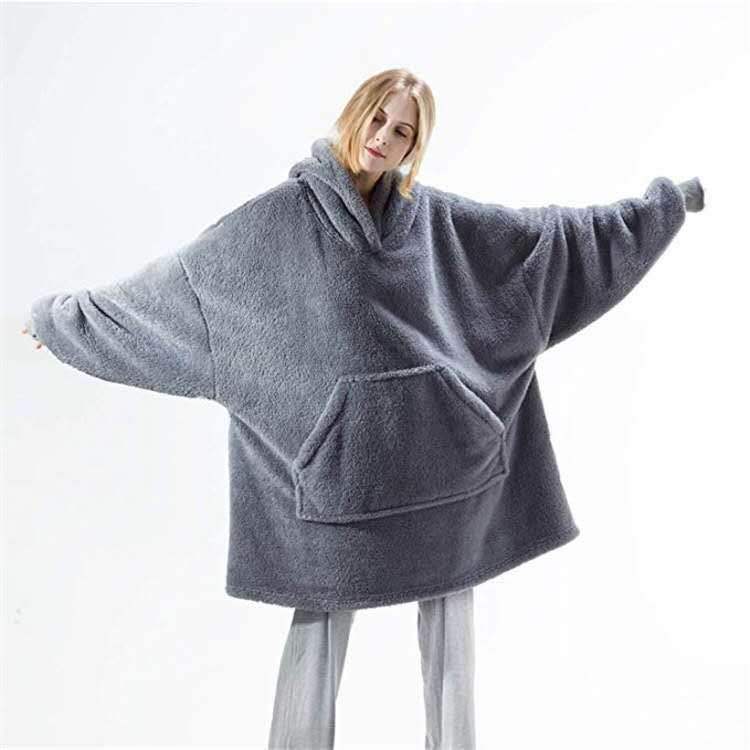 Damen Großer Kapuzenpullover mit kuscheligem Fleece und praktischen Taschen EB
