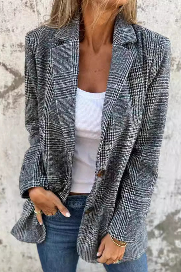 EB | Ternede Oversized Blazer Polyester Klassisch und Modern