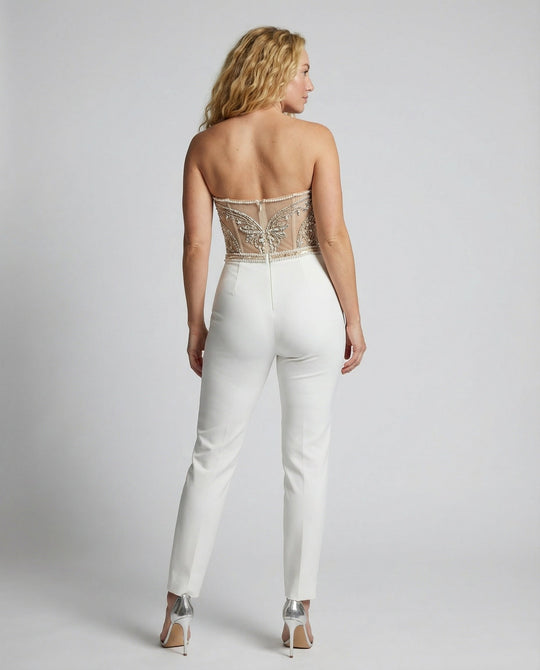 Eleganter Damen Jumpsuit Trägerlos | EB
